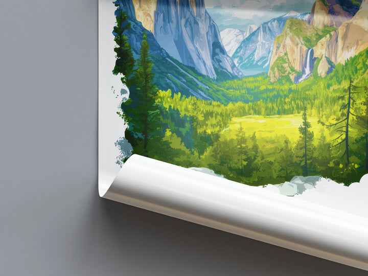 Yosemite Watercolor Poster Wall Art Yosemite Wall Hanging Home Décor Yosemite Gift Art Lovers United States Wall Art