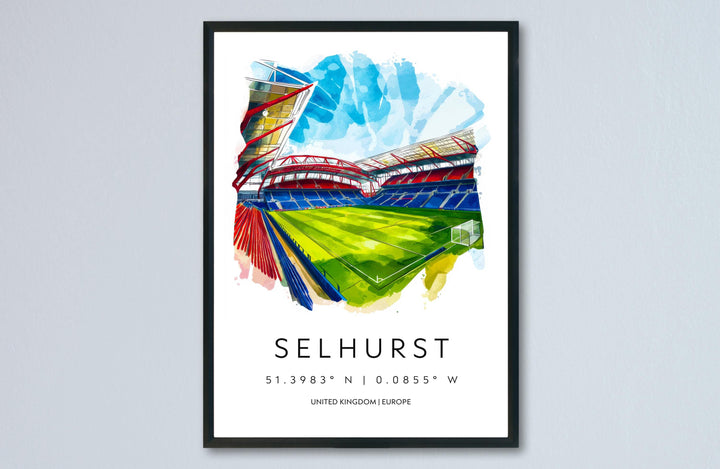 Selhurst Park Stadium Watercolor Poster Wall Art Selhurst Park Stadium Wall Hanging Home Décor Selhurst Park Stadium Gift Art Lovers