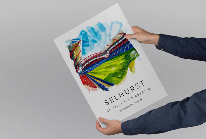 Selhurst Park Stadium Watercolor Poster Wall Art Selhurst Park Stadium Wall Hanging Home Décor Selhurst Park Stadium Gift Art Lovers