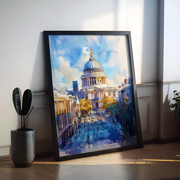 St Paul's Cathedral watercolor poster Wall Art St Paul's Cathedral Wall Hanging Home Décor St Paul's Cathedral Gift Art Lovers England Art