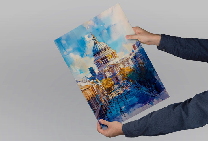 St Paul's Cathedral watercolor poster Wall Art St Paul's Cathedral Wall Hanging Home Décor St Paul's Cathedral Gift Art Lovers England Art
