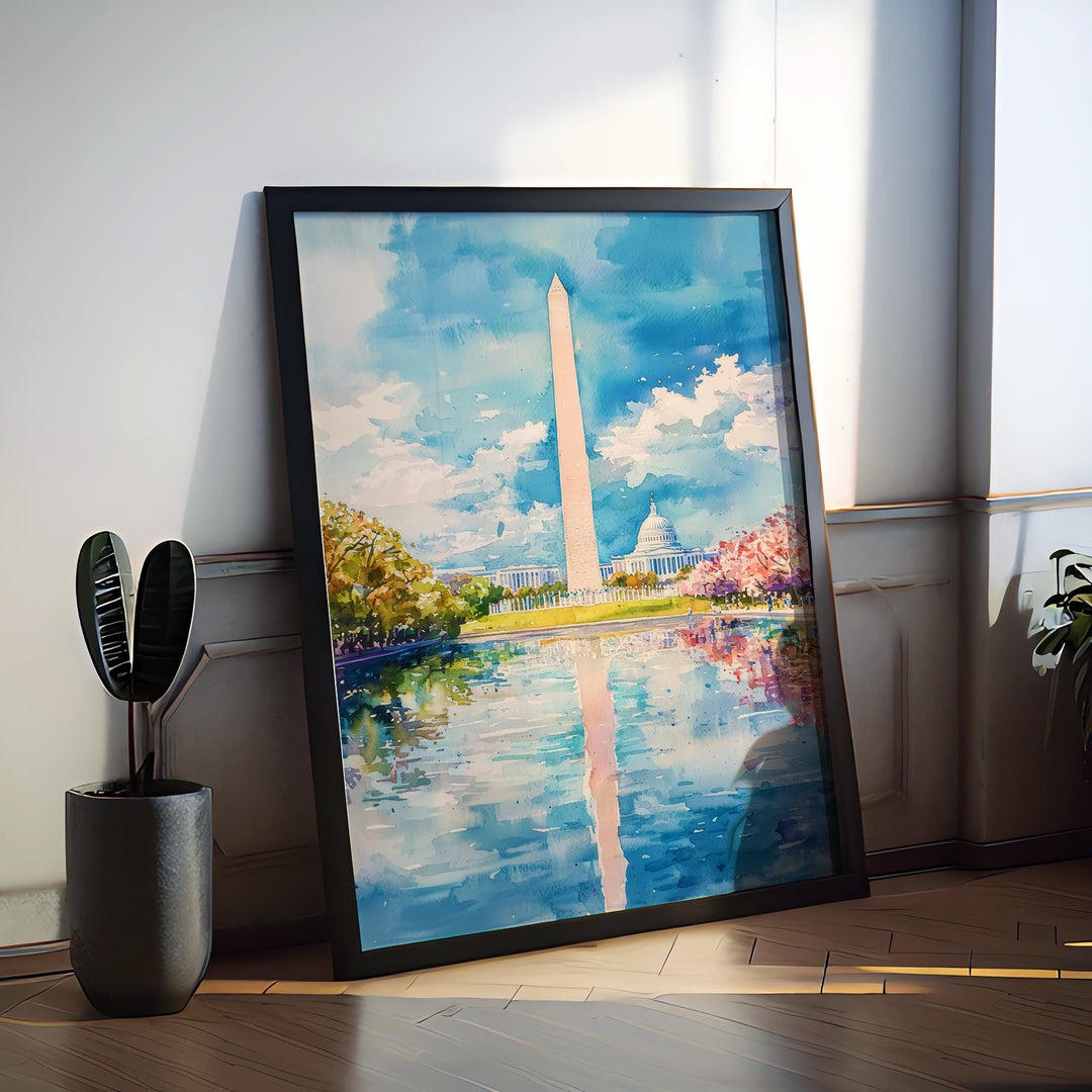 Washington DC watercolor poster Wall Art Washington Wall Hanging Home Décor Washington Gift Art Lovers USA Art Lover Gift USA wall art