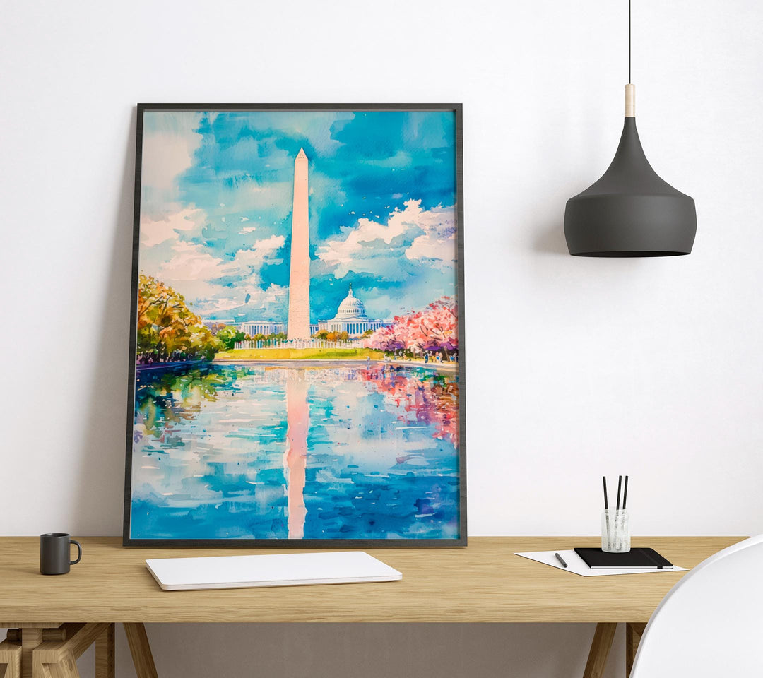Washington DC watercolor poster Wall Art Washington Wall Hanging Home Décor Washington Gift Art Lovers USA Art Lover Gift USA wall art