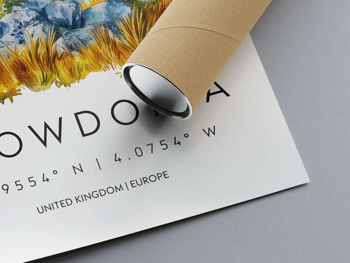 Snowdonia Watercolor Poster Wall Art Snowdonia Wall Hanging Home Décor Snowdonia Gift Art Lovers United Kingdom Wall Art