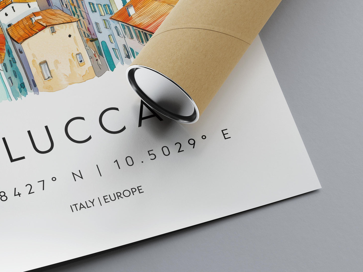 Lucca Watercolor Poster Wall Art Lucca Wall Hanging Home Décor Lucca Gift Art Lovers Italy Wall Art