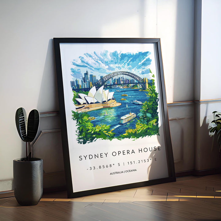 Sydney Watercolor Poster Wall Art Sydney Wall Hanging Home Décor Sydney Gift Art Lovers Australia Wall Art