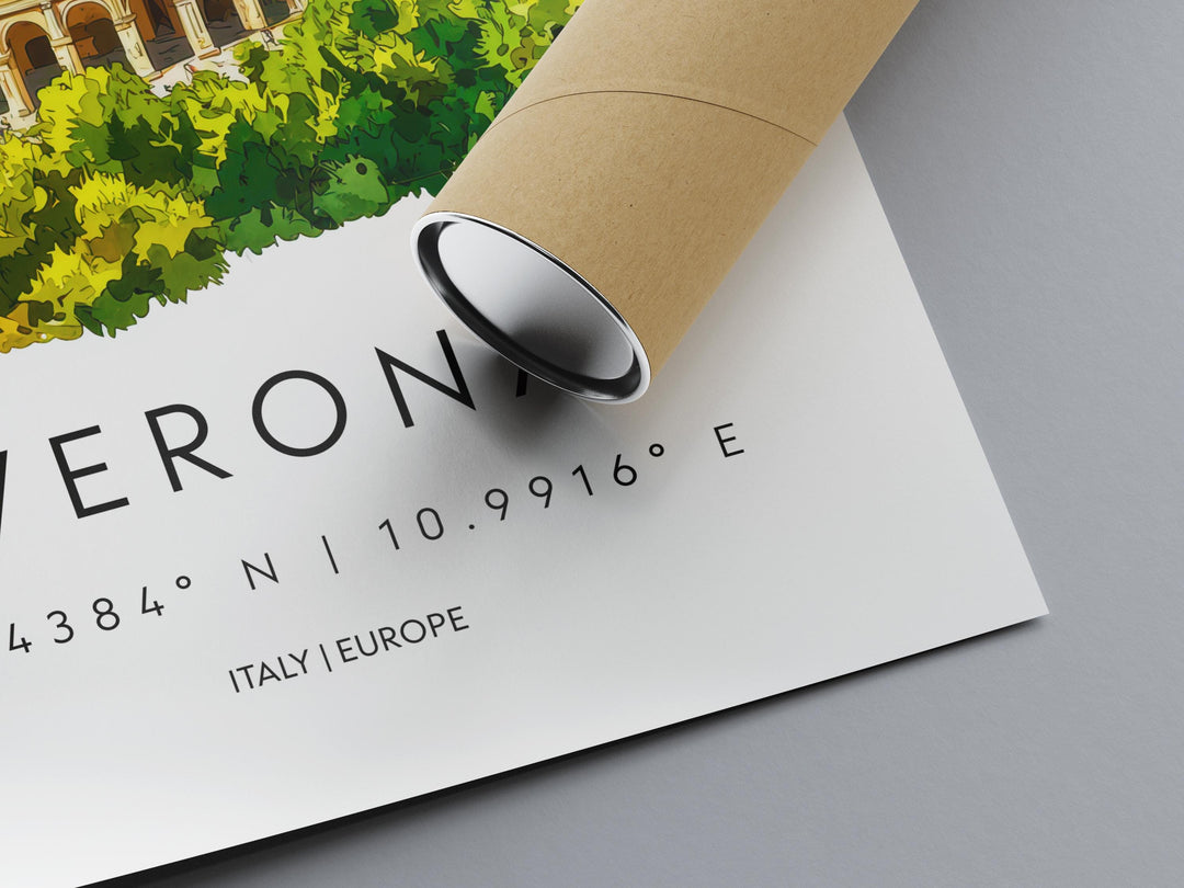 Verona Watercolor Poster Wall Art Verona Wall Hanging Home Décor Verona Gift Art Lovers Italy Art Lover Gift