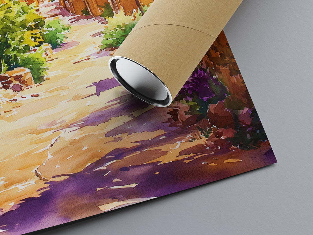 Santa Fe watercolor poster Wall Art Santa Fe Wall Hanging Home Décor Santa Fe Gift Art Lovers New Mexico Art Lover Gift New Mexico wall art