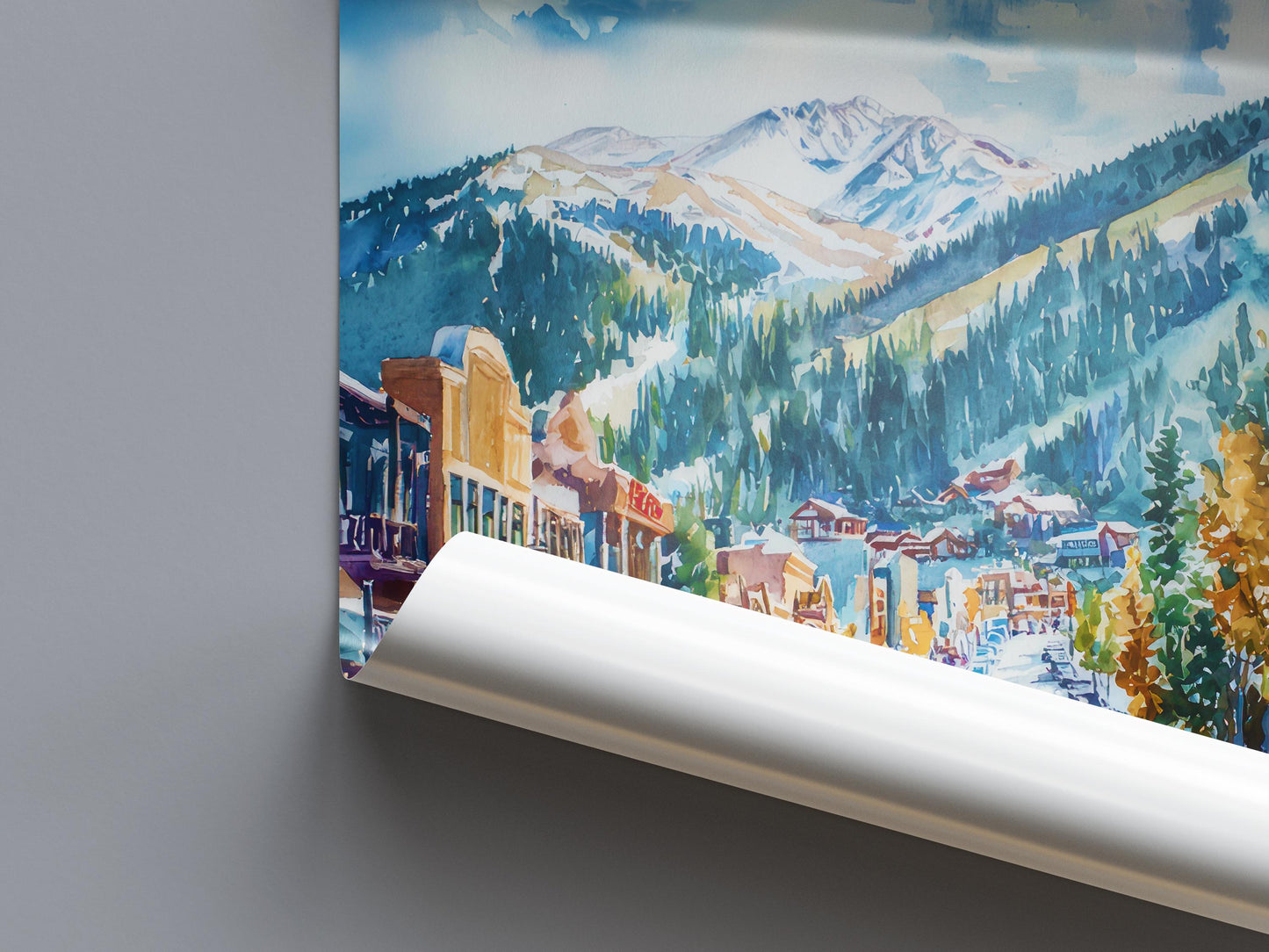 Park City watercolor poster Wall Art Park City Wall Hanging Home Décor Park City Gift Art Lovers Utah Art Lover Gift Utah wall art