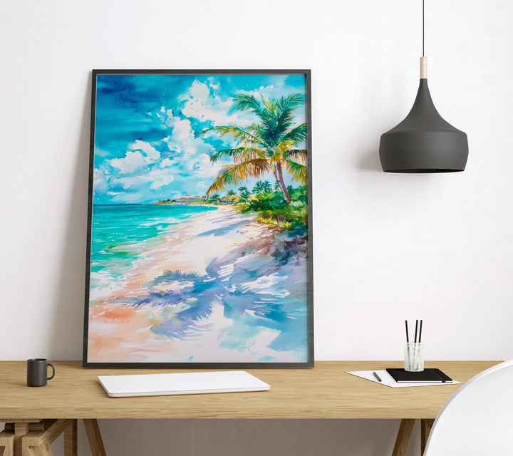 Turks and Caicos watercolor poster Wall Art Turks and Caicos Wall Hanging Home Décor Turks and Caicos Gift Art Lovers Turks and Caicos Art