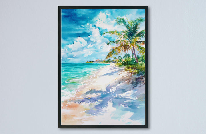 Turks and Caicos watercolor poster Wall Art Turks and Caicos Wall Hanging Home Décor Turks and Caicos Gift Art Lovers Turks and Caicos Art