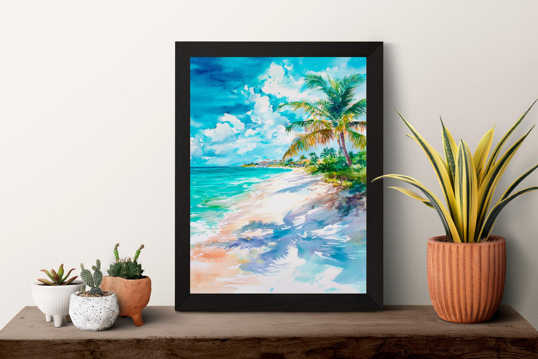 Turks and Caicos watercolor poster Wall Art Turks and Caicos Wall Hanging Home Décor Turks and Caicos Gift Art Lovers Turks and Caicos Art