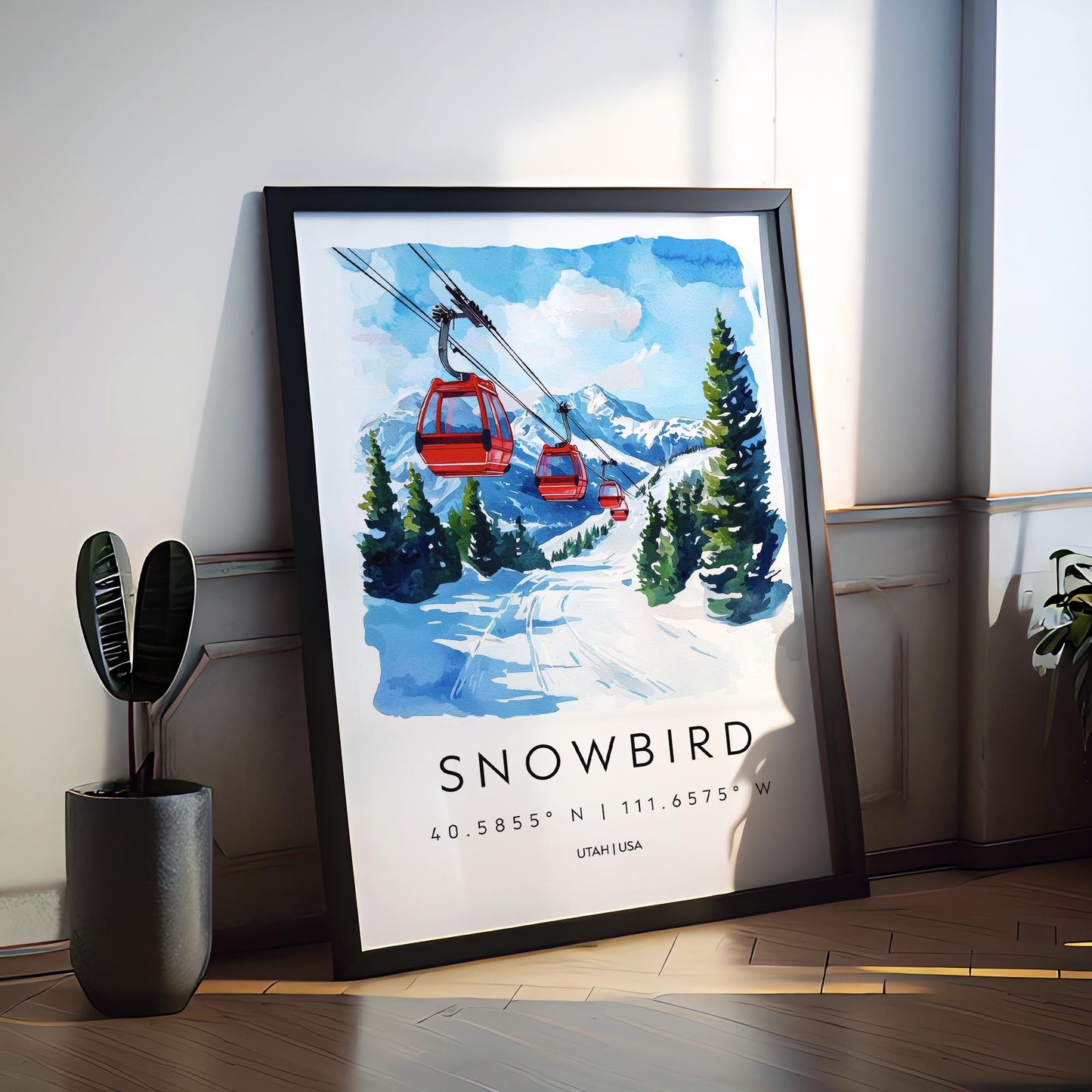 Snowbird Watercolor Poster Wall Art Snowbird Wall Hanging Home Décor Snowbird Gift Art Lovers United States Wall Art