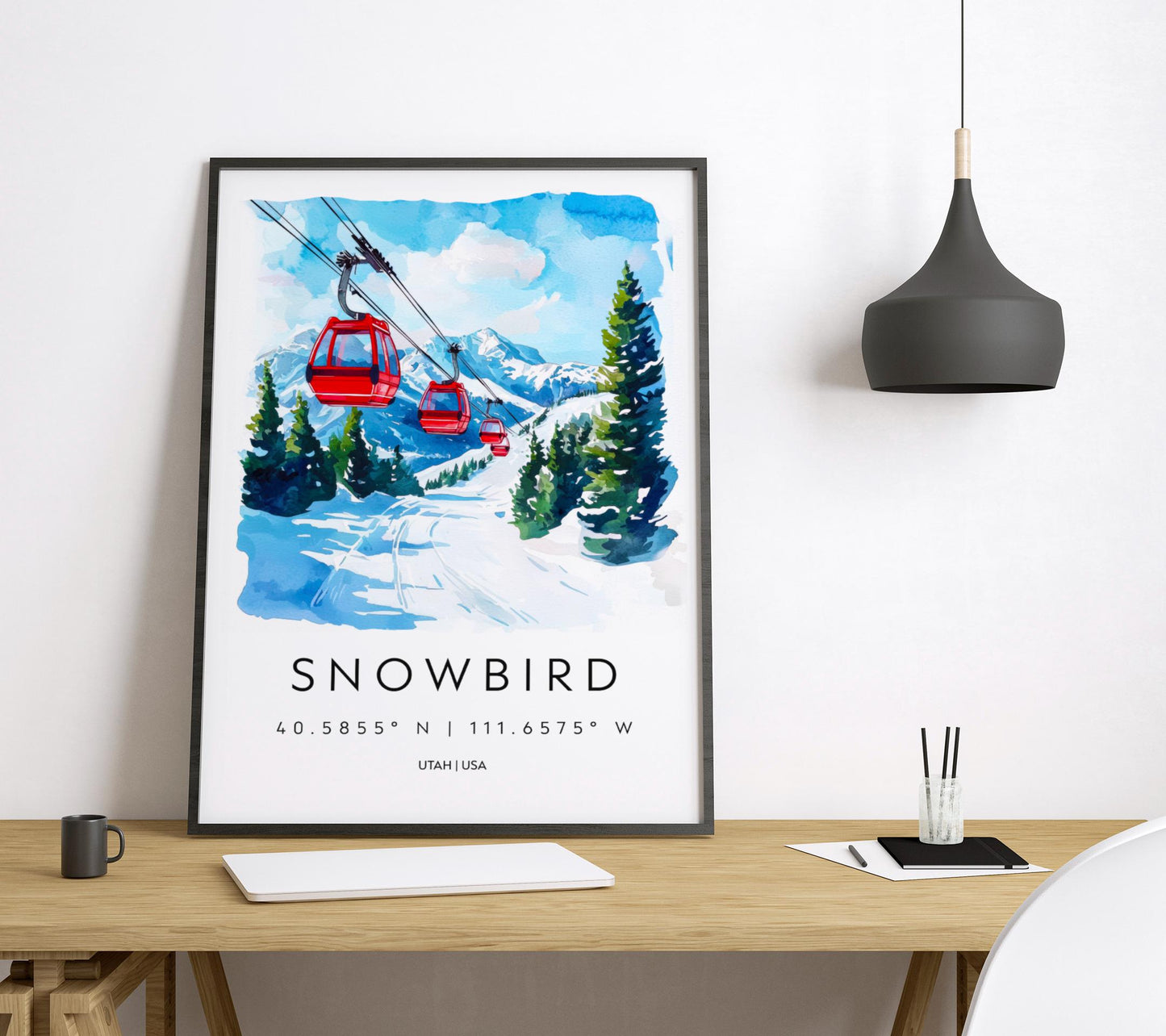 Snowbird Watercolor Poster Wall Art Snowbird Wall Hanging Home Décor Snowbird Gift Art Lovers United States Wall Art