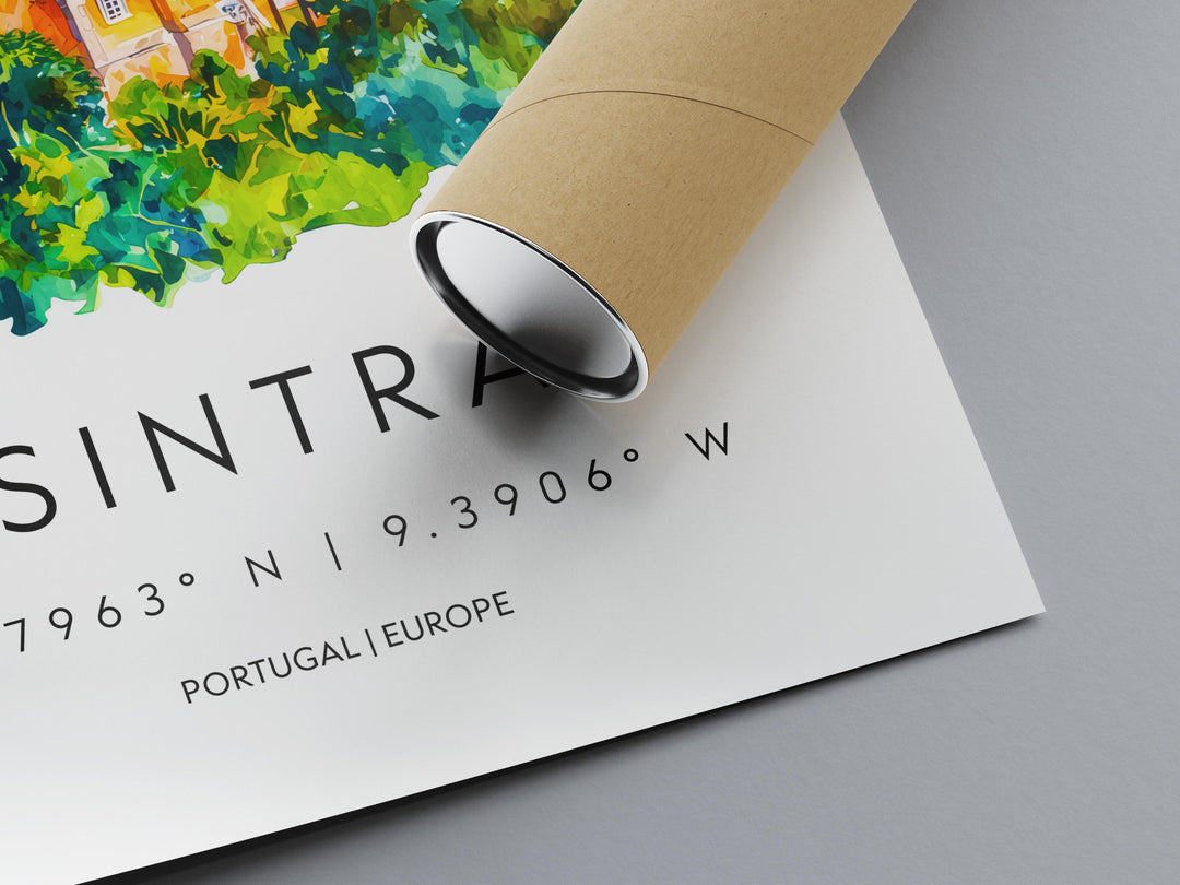 Sintra Watercolor Poster Wall Art Sintra Wall Hanging Home Décor Sintra Gift Art Lovers Portugal Wall Art