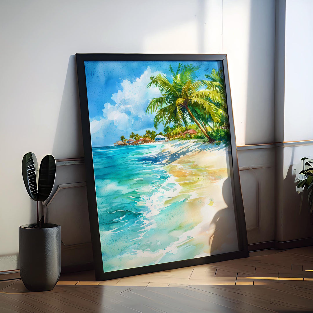 Saint Maarten watercolor poster Wall Art Saint Maarten Wall Hanging Home Décor Saint Maarten Gift Art Lovers Netherlands Art Lover Gift