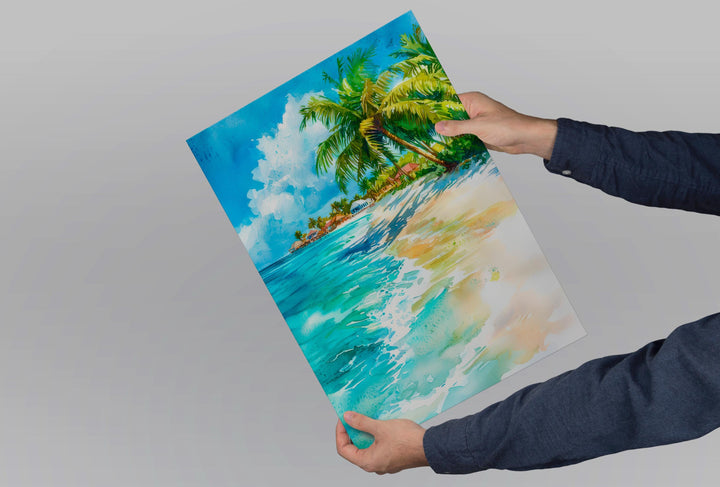 Saint Maarten watercolor poster Wall Art Saint Maarten Wall Hanging Home Décor Saint Maarten Gift Art Lovers Netherlands Art Lover Gift