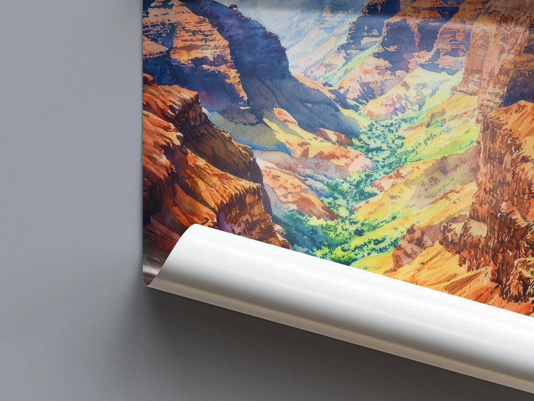 Waimea Valley Watercolor Poster Wall Art Waimea Valley Wall Hanging Home Décor Waimea Valley Gift Art Lovers United States Wall Art