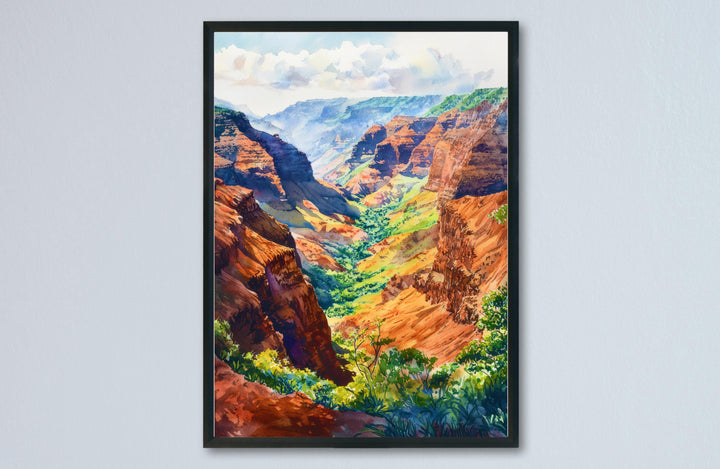 Waimea Valley Watercolor Poster Wall Art Waimea Valley Wall Hanging Home Décor Waimea Valley Gift Art Lovers United States Wall Art