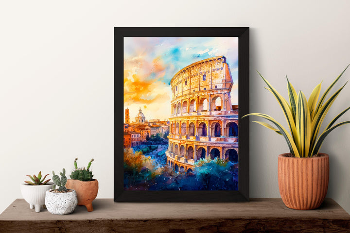 Rome Watercolor Poster Wall Art Rome Wall Hanging Home Décor Rome Gift Art Lovers Italy Wall Art