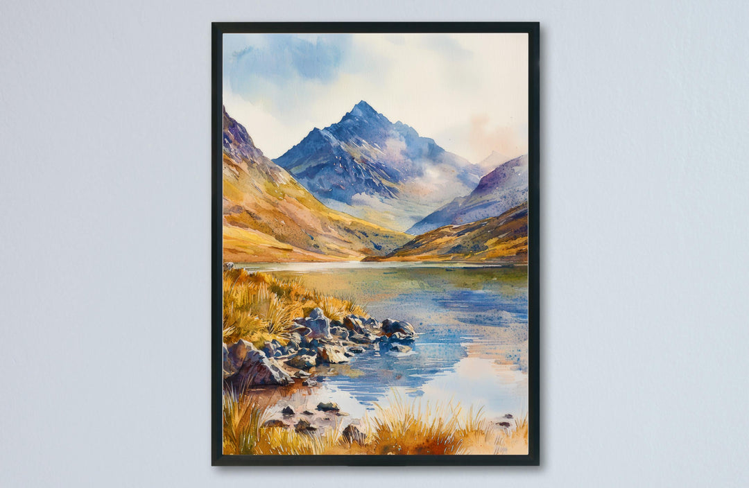 Snowdonia Watercolor Poster Wall Art Snowdonia Wall Hanging Home Décor Snowdonia Gift Art Lovers United Kingdom Wall Art