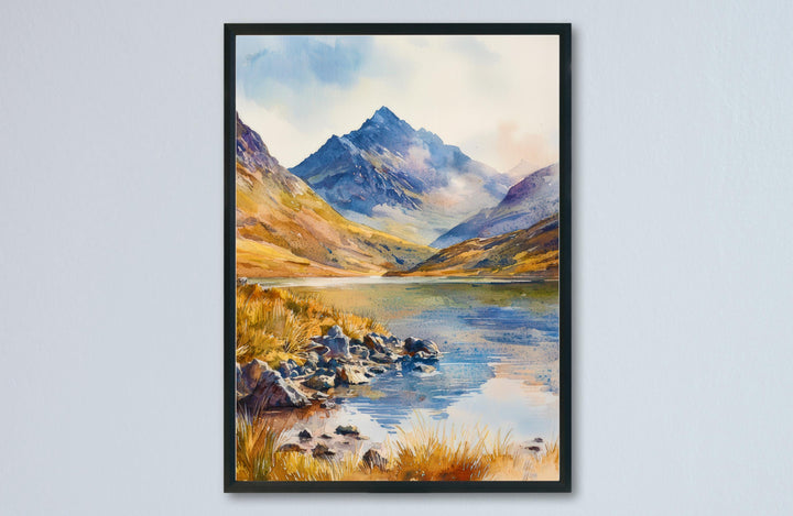 Snowdonia Watercolor Poster Wall Art Snowdonia Wall Hanging Home Décor Snowdonia Gift Art Lovers United Kingdom Wall Art