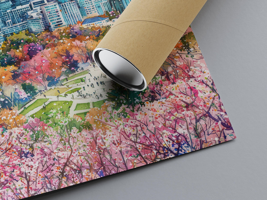 Seoul Watercolor Poster Wall Art Seoul Wall Hanging Home Décor Seoul Gift Art Lovers South Korea Wall Art