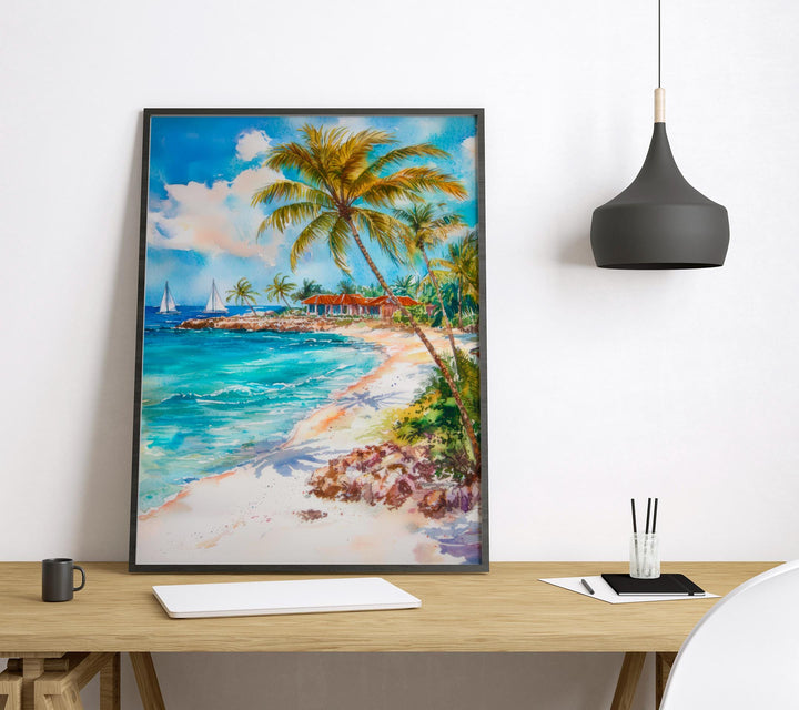 Aruba Watercolor Poster Wall Art Aruba Wall Hanging Home Décor Aruba Gift Art Lovers Aruba Wall Art