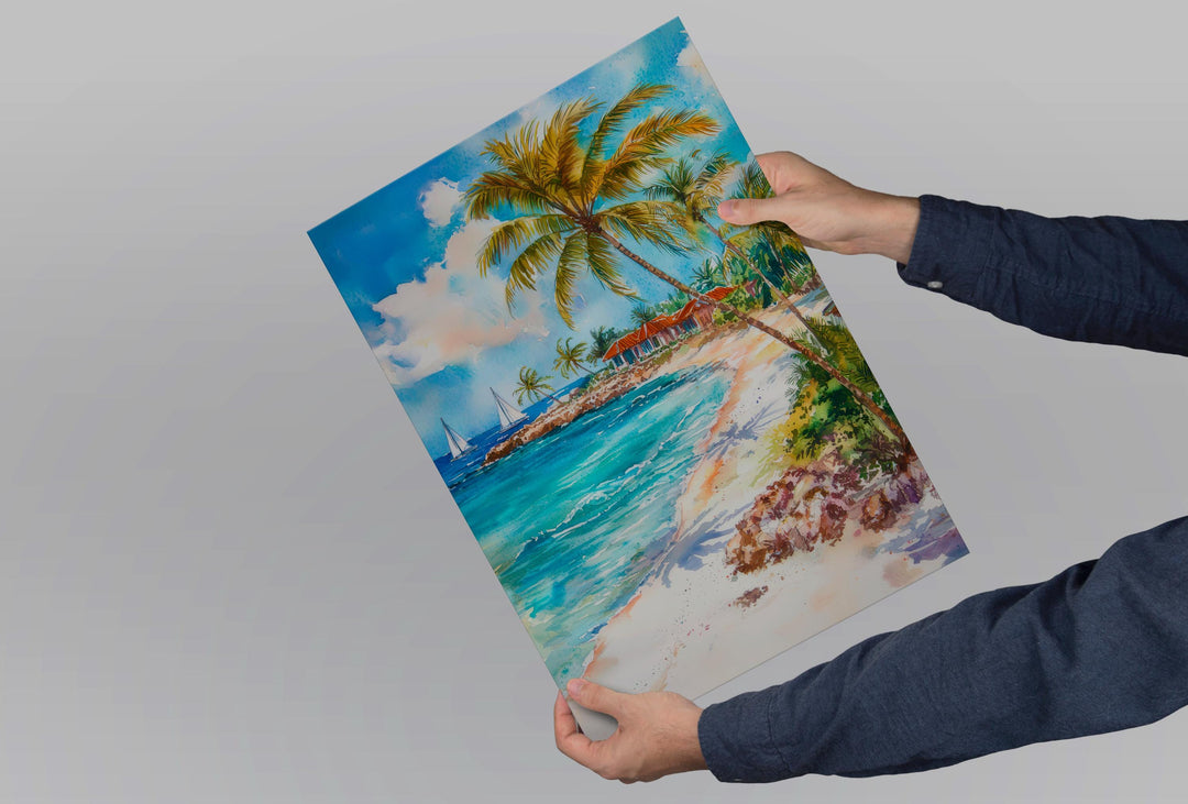 Aruba Watercolor Poster Wall Art Aruba Wall Hanging Home Décor Aruba Gift Art Lovers Aruba Wall Art