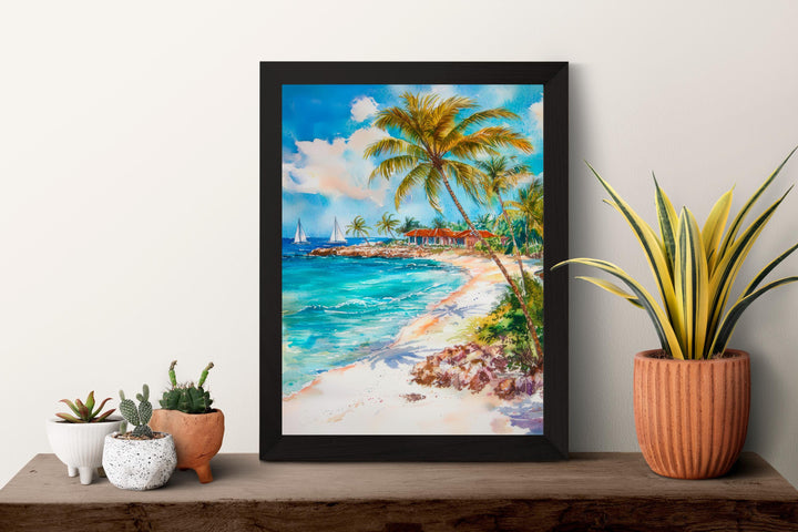 Aruba Watercolor Poster Wall Art Aruba Wall Hanging Home Décor Aruba Gift Art Lovers Aruba Wall Art