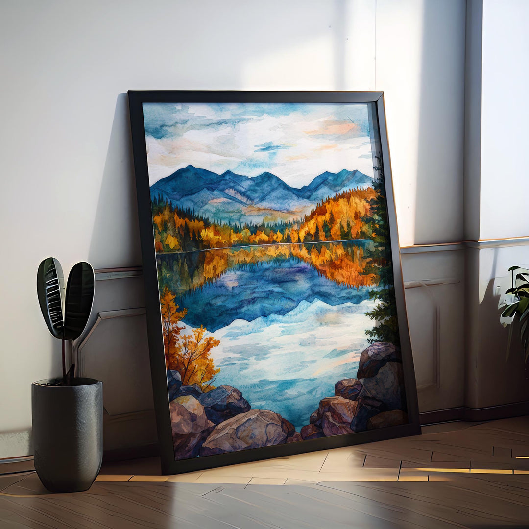 The Adirondacks Watercolor Poster Wall Art The Adirondacks Wall Hanging Home Décor The Adirondacks Gift Art Lovers United States Wall Art