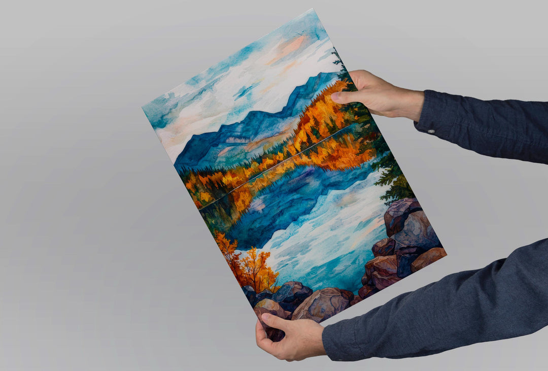 The Adirondacks Watercolor Poster Wall Art The Adirondacks Wall Hanging Home Décor The Adirondacks Gift Art Lovers United States Wall Art