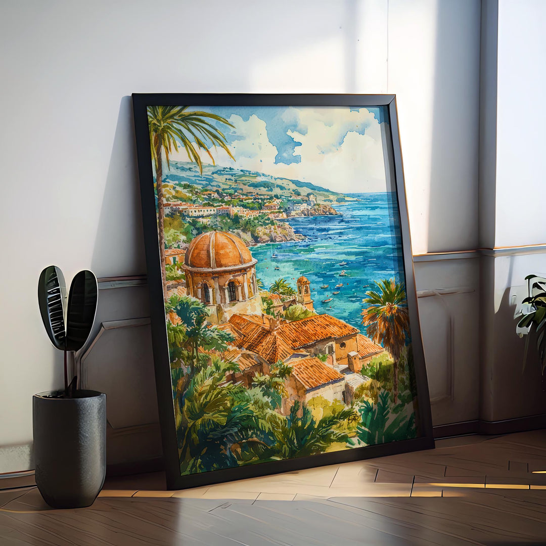 Sicily Watercolor Poster Wall Art Sicily Wall Hanging Home Décor Sicily Gift Art Lovers Italy Wall Art