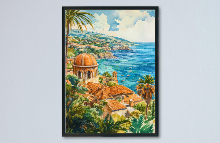 Sicily Watercolor Poster Wall Art Sicily Wall Hanging Home Décor Sicily Gift Art Lovers Italy Wall Art