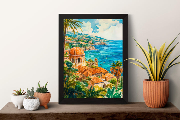 Sicily Watercolor Poster Wall Art Sicily Wall Hanging Home Décor Sicily Gift Art Lovers Italy Wall Art