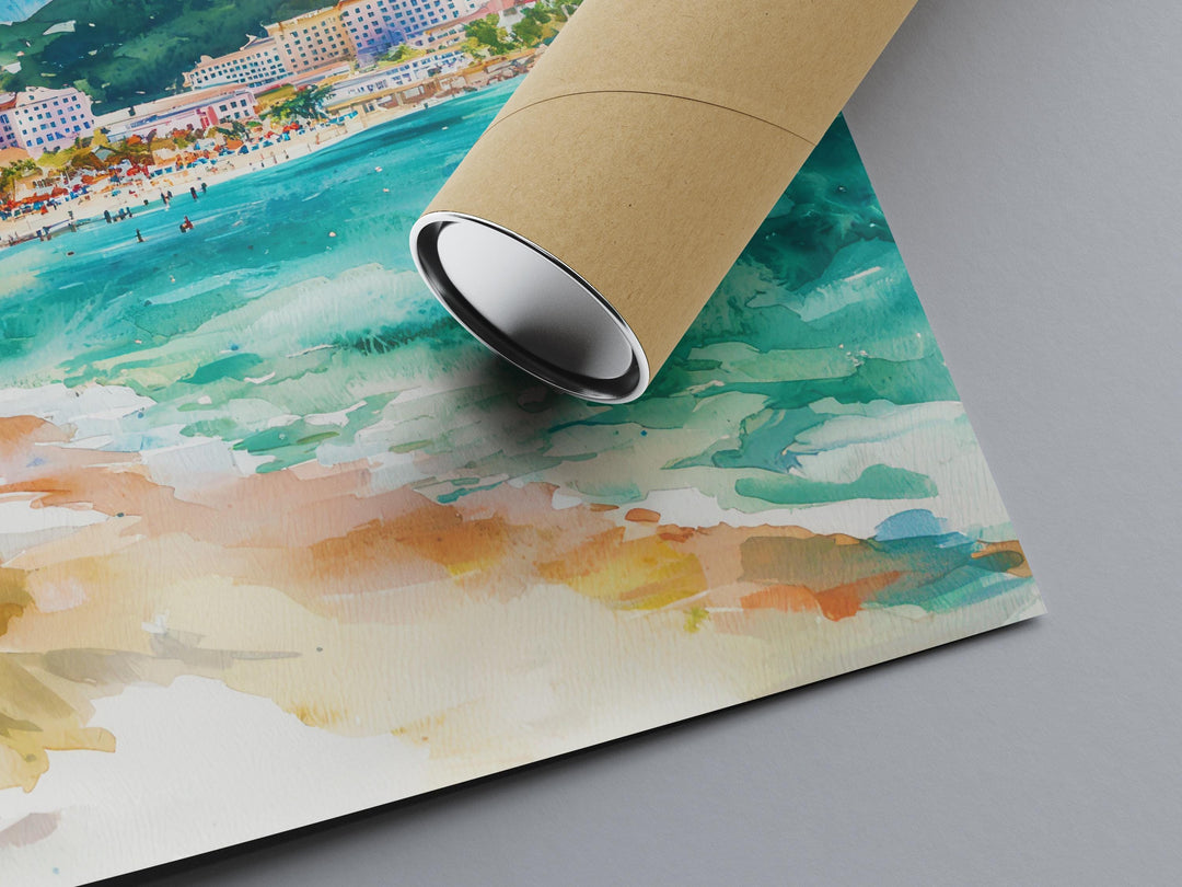 Saint Maarten Watercolor Poster Wall Art Saint Maarten Wall Hanging Home Décor Saint Maarten Gift Art Lovers Netherlands Wall Art