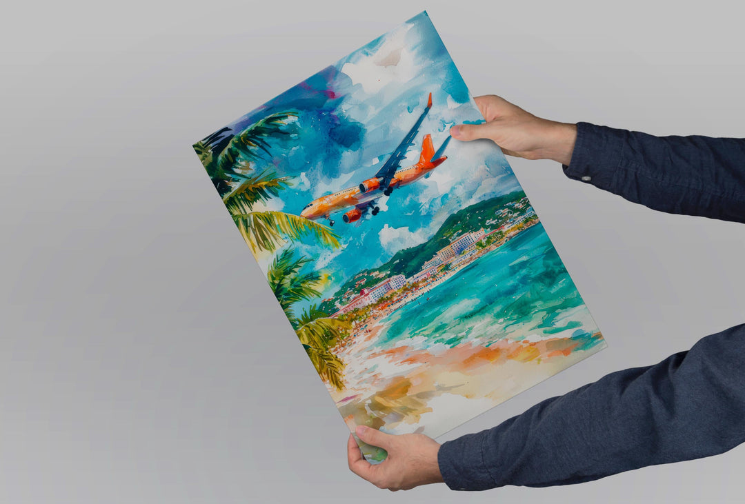 Saint Maarten Watercolor Poster Wall Art Saint Maarten Wall Hanging Home Décor Saint Maarten Gift Art Lovers Netherlands Wall Art