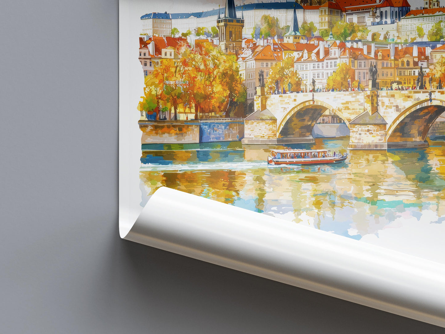 Prague Watercolor Poster Wall Art Prague Wall Hanging Home Décor Prague Gift Art Lovers Czech Republic Wall Art