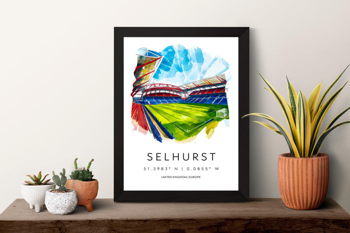 Selhurst Park Stadium Watercolor Poster Wall Art Selhurst Park Stadium Wall Hanging Home Décor Selhurst Park Stadium Gift Art Lovers