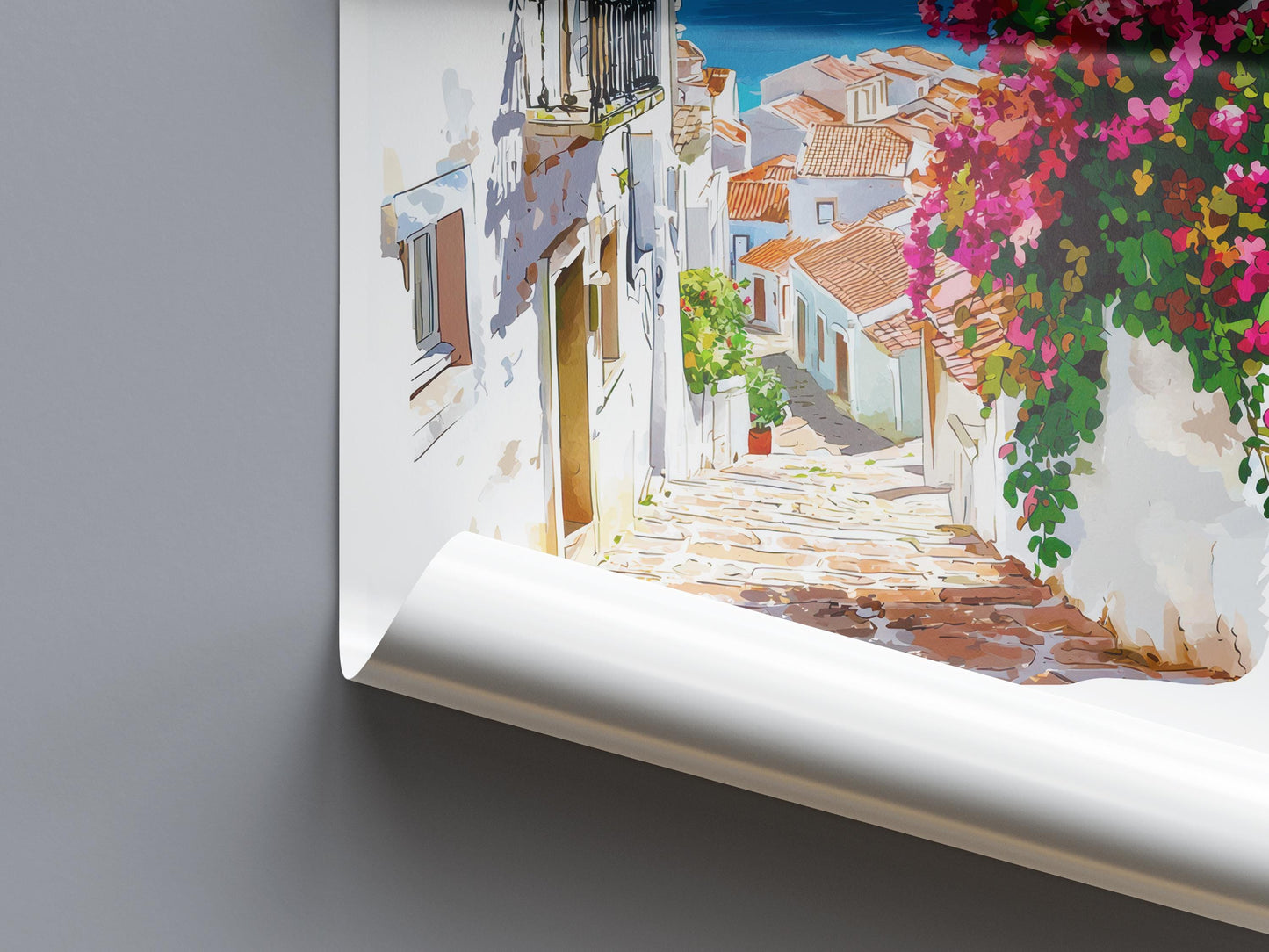 Albufeira Watercolor Poster Wall Art Albufeira Wall Hanging Home Décor Albufeira Gift Art Lovers Portugal Wall Art