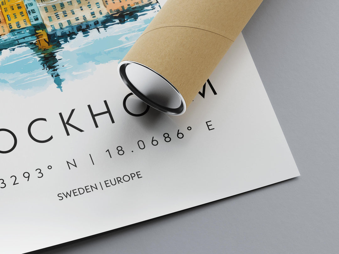 Stockholm Watercolor Poster Wall Art Stockholm Wall Hanging Home Décor Stockholm Gift Art Lovers Sweden Wall Art