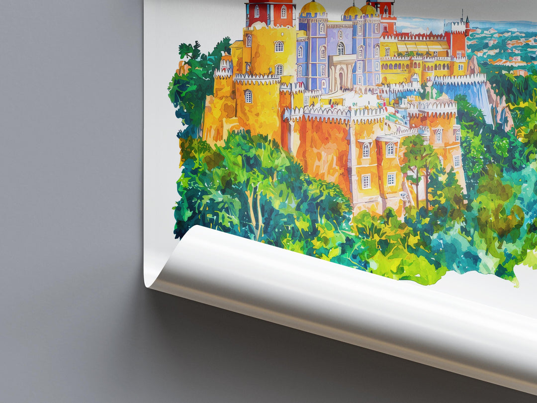 Sintra Watercolor Poster Wall Art Sintra Wall Hanging Home Décor Sintra Gift Art Lovers Portugal Wall Art