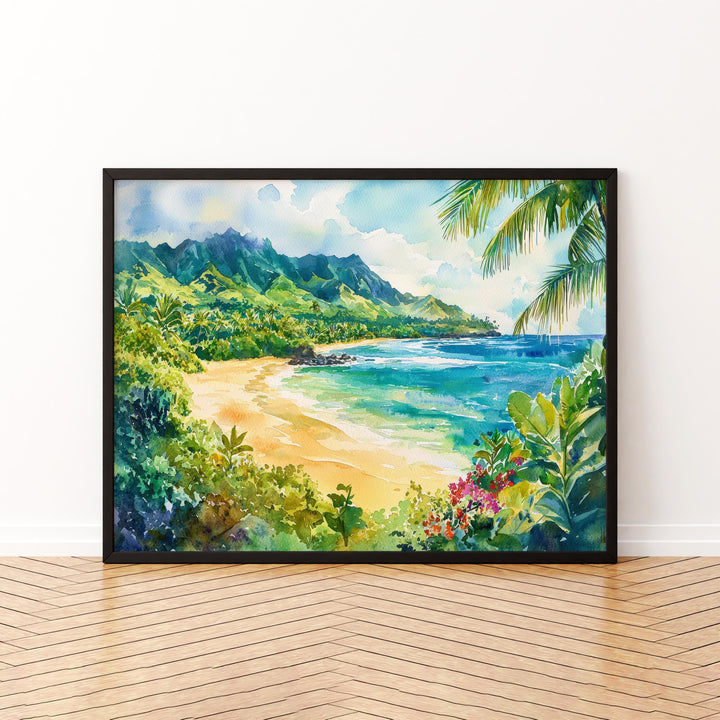 Maui Watercolor Poster Landscape Wall Art Maui Wall Hanging Home Décor Maui Gift Art Lovers United States Wall Art