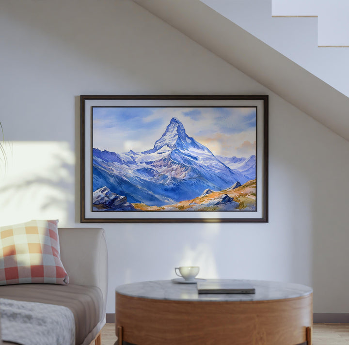 Matterhorn watercolor poster Wall Art Matterhorn Wall Hanging Home Décor Matterhorn Gift Art Lovers Switzerland Wall Art