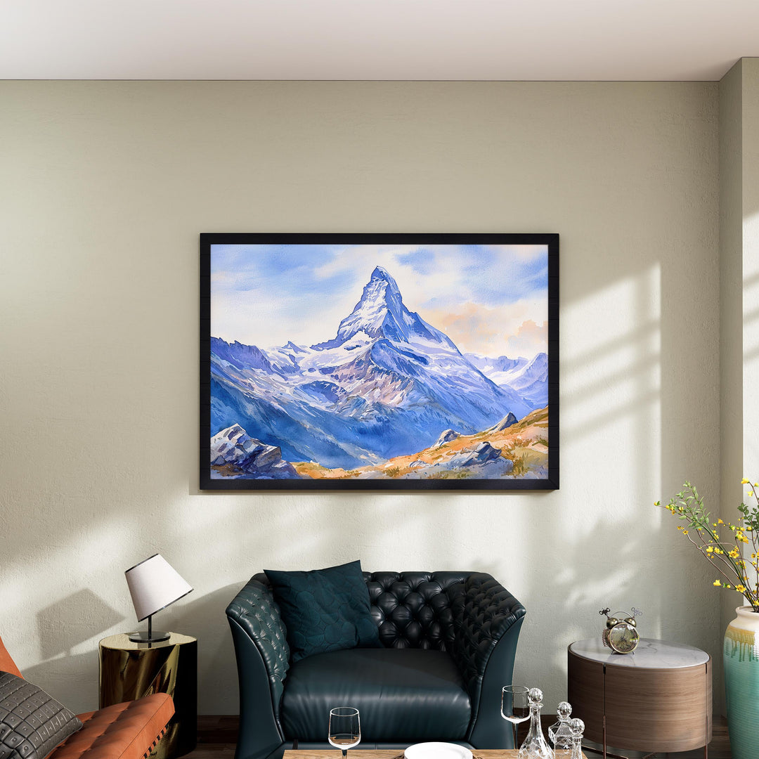 Matterhorn watercolor poster Wall Art Matterhorn Wall Hanging Home Décor Matterhorn Gift Art Lovers Switzerland Wall Art