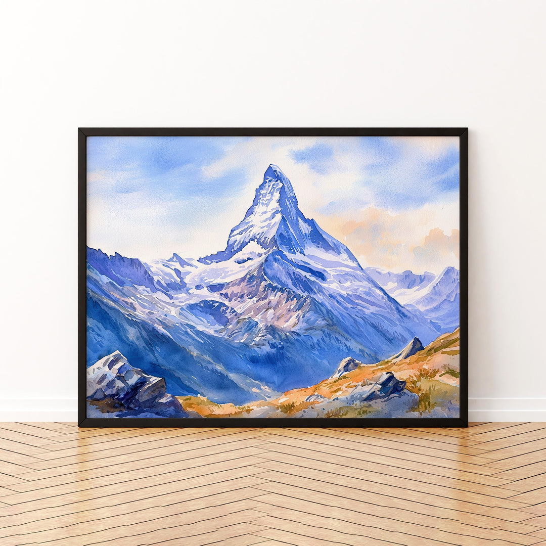 Matterhorn watercolor poster Wall Art Matterhorn Wall Hanging Home Décor Matterhorn Gift Art Lovers Switzerland Wall Art