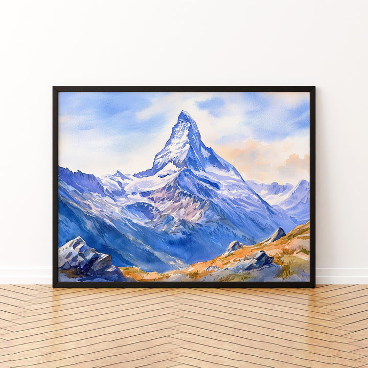 Matterhorn watercolor poster Wall Art Matterhorn Wall Hanging Home Décor Matterhorn Gift Art Lovers Switzerland Wall Art