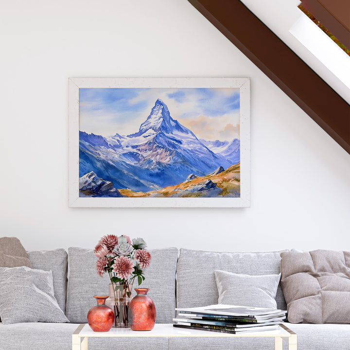 Matterhorn watercolor poster Wall Art Matterhorn Wall Hanging Home Décor Matterhorn Gift Art Lovers Switzerland Wall Art
