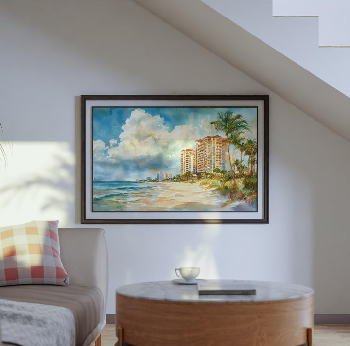 Marco Island Watercolor Poster Landscape Wall Art Marco Island Wall Hanging Home Décor Marco Island Gift Art Lovers United States Wall Art