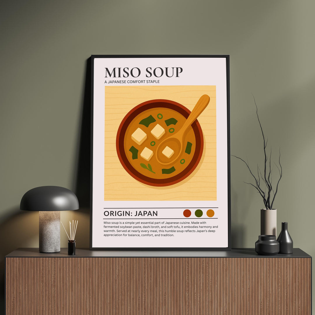 Miso Soup Kitchen Print Japanese Food Poster Vintage Culinary Art Kitchen Wall Art Asian Cuisine Decor Dining Room Chef Artwork